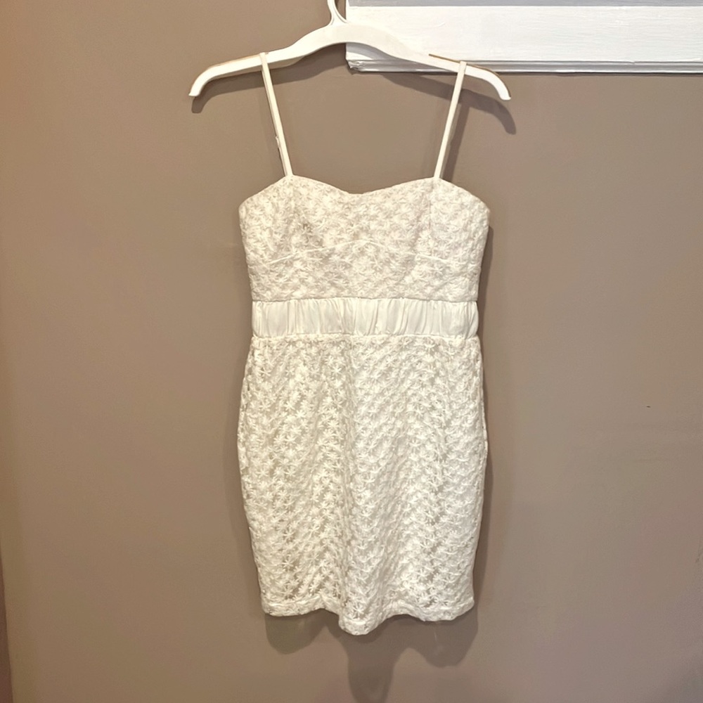 NWOT Cream lace dress MM Couture